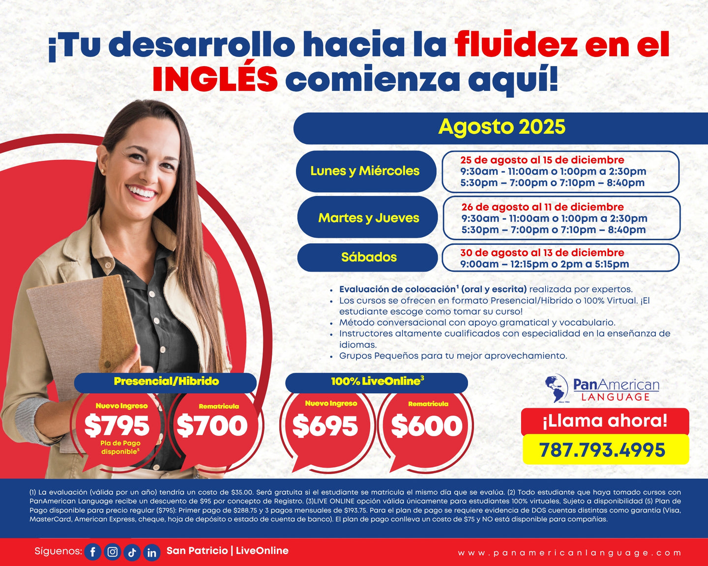 *Rematrícula* AGOSTO 2025: 100% Virtual  - Curso Grupal de inglés adulto (18+)